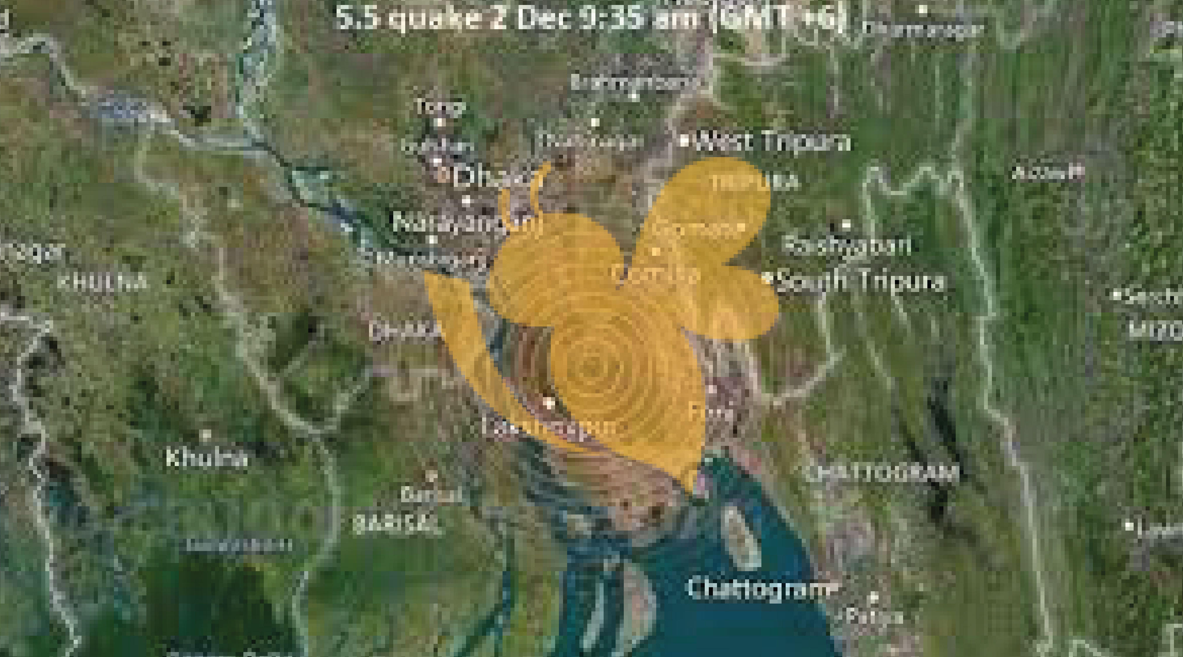 A 5.5 magnitude earthquake jolts Bangladesh on Saturday morning