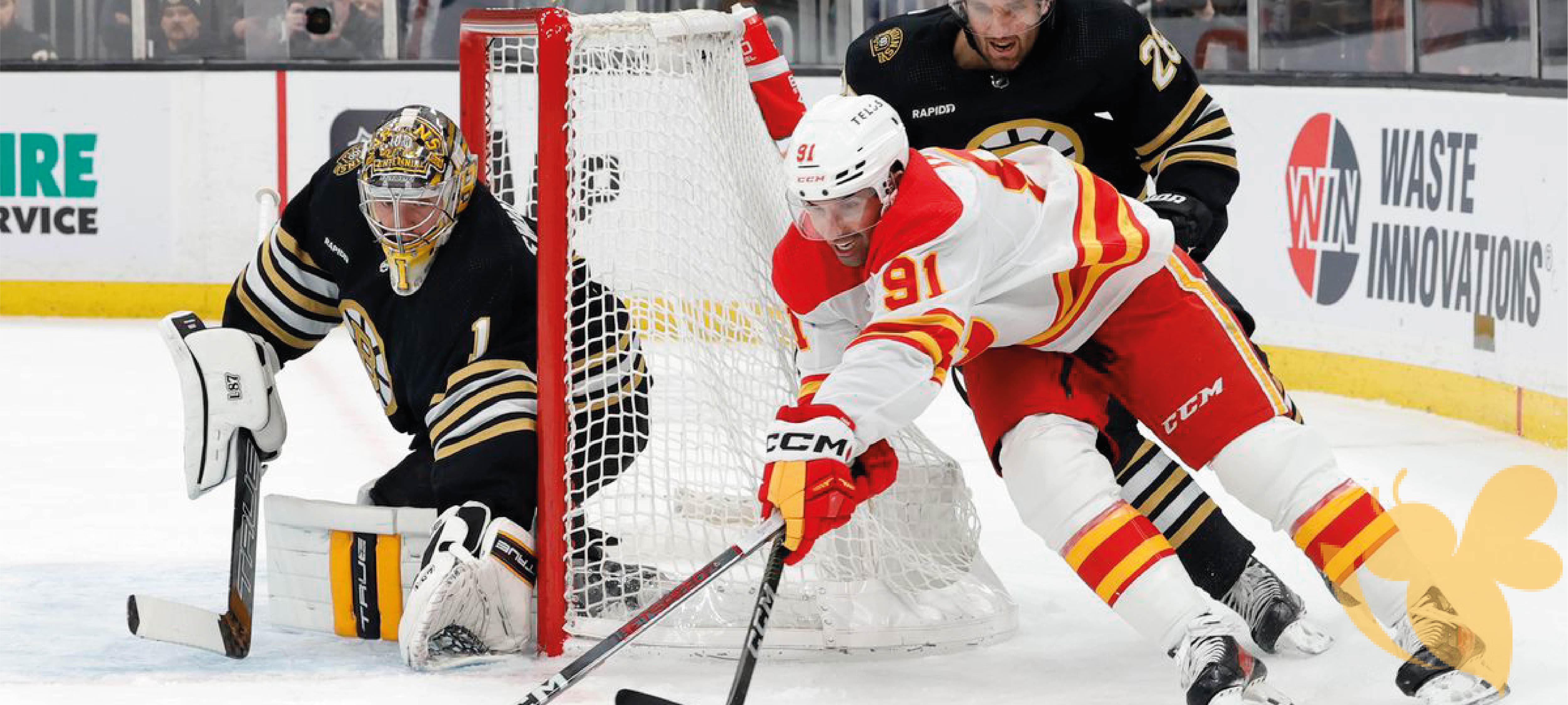 Flames defeat Bruins 4-1
