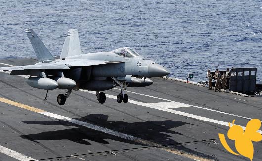 Fighter jet crashes into sea following landing mishap on USS Harry S. Truman