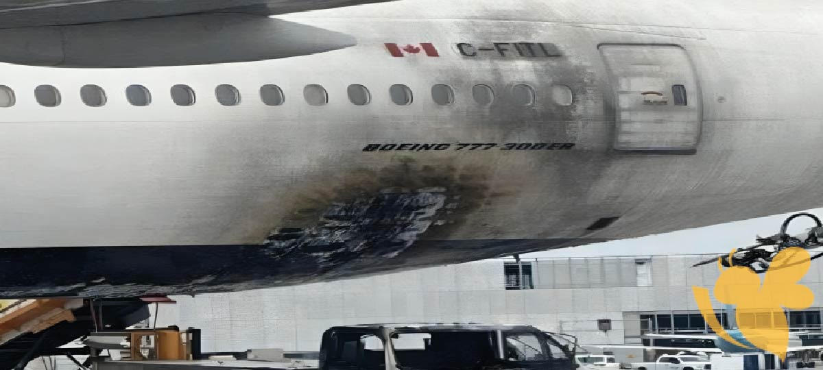 Air Canada flight landed safly after catches fire seconds after taking off from airport