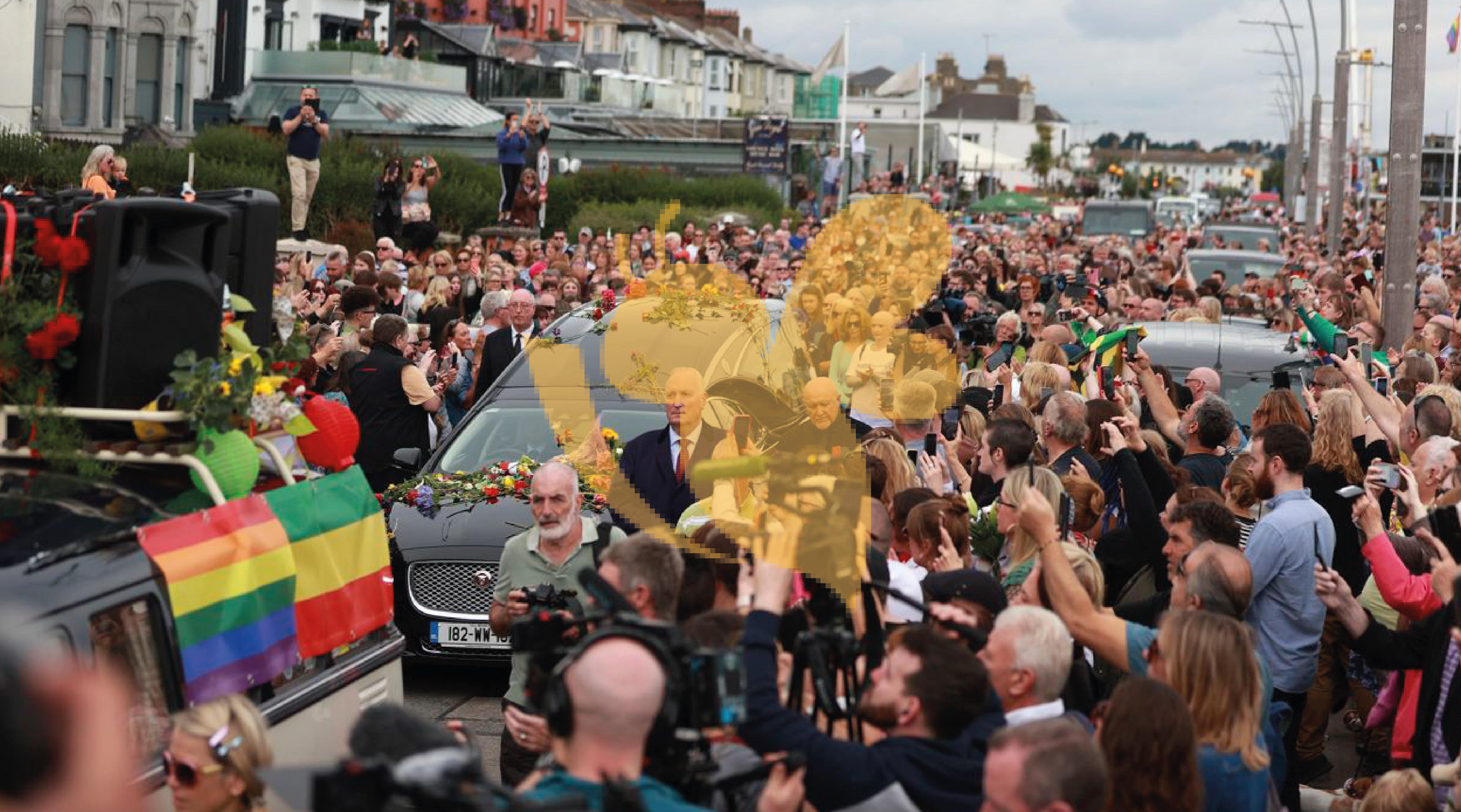 Sinead OConnor funeral: hundreds of fans gathers for funeral cortege.