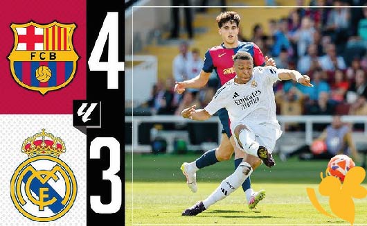 2025 La Liga: FC Barcelona 4-3 Real Madrid