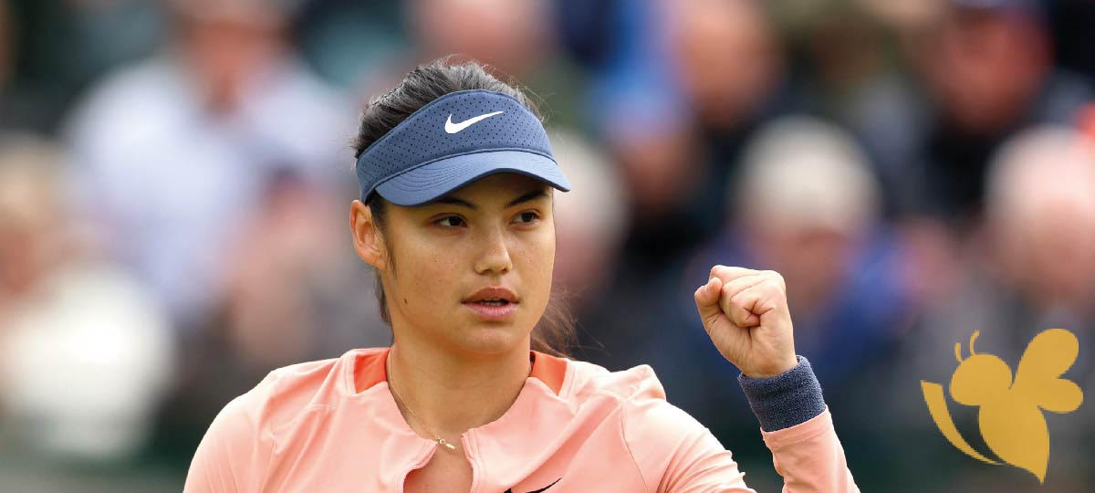Nottingham Open: Emma Raducanu wins first grass court match in two years