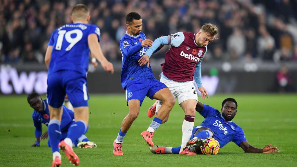 Premier League : Everton v West Ham Predicted Lineups & live broadcast