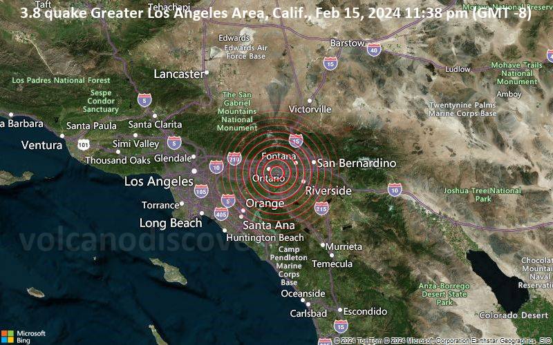 3.6 earthquake hits Ontario California