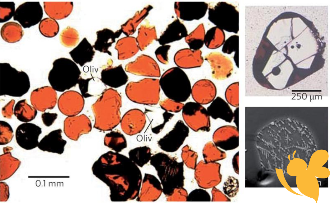 Apollo astronauts found tiny orange glass beads on the moon
