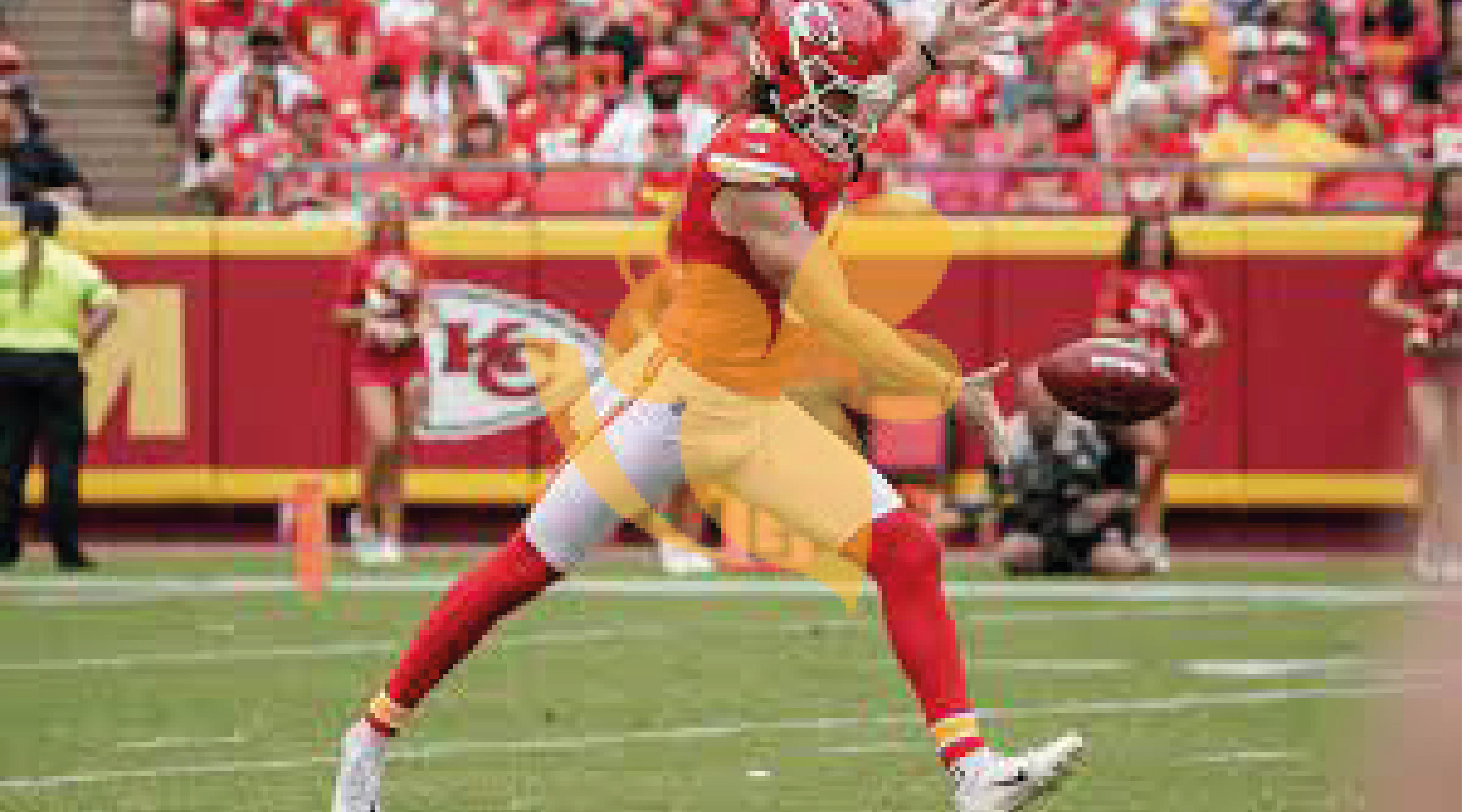 KC Chiefs vs Jacksonville Jaguars, Patrick Mahomes scores 13 points in four quarters