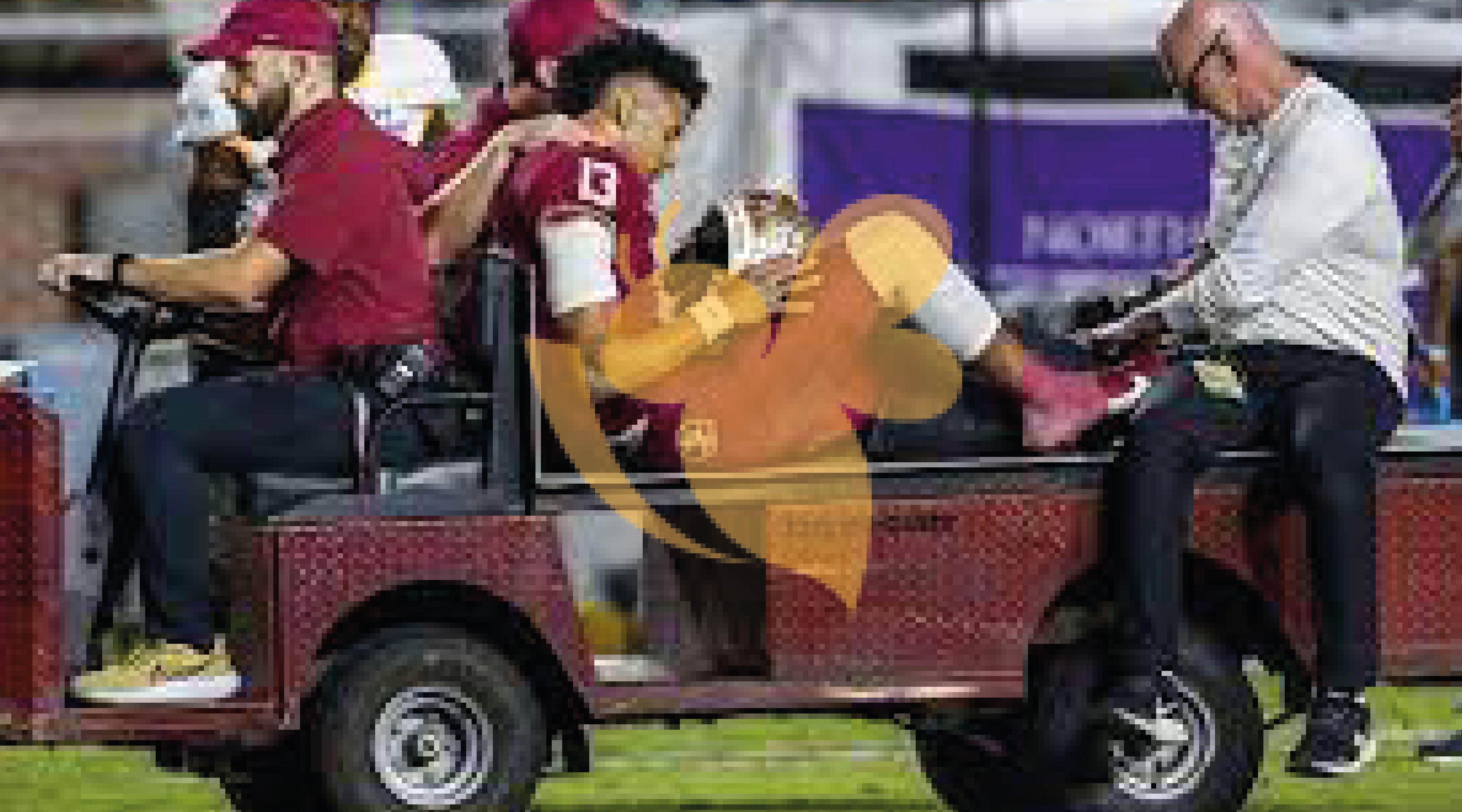 Jordan Travis suffering serious injury run in the first quarter