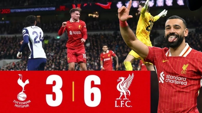Liverpool vs. Tottenham 6-3 , Record-breaking Mohamed Salah