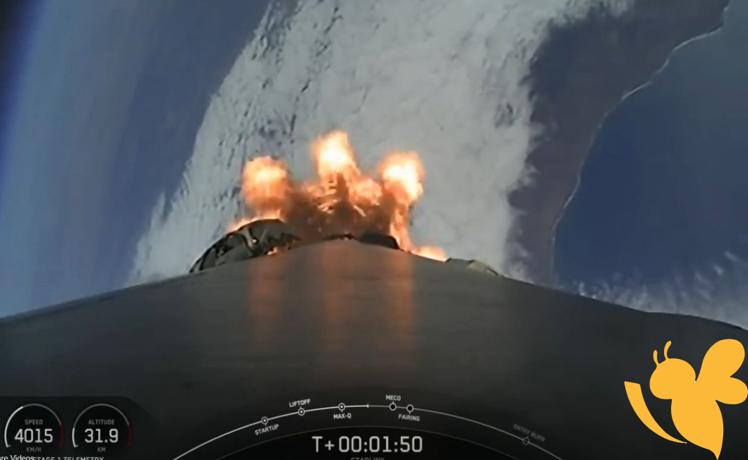 SpaceX launches Starlink mission from foggy Vandenberg Space Force Base