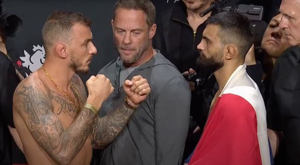 UFC Fight Night 243 ceremonial weigh-ins: Moicano vs. Saint Denis, Imavov vs. Allen faceoffs