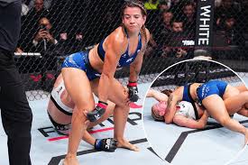 UFC fighter Ailin Perez TWERK in beaten opponent’s face following stunning win one day after shaking and crying at weigh-in