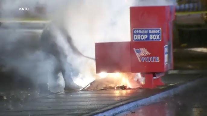 Fires in drop boxes have destroyed hundreds of ballots in Washington and damaged three in Oregon.