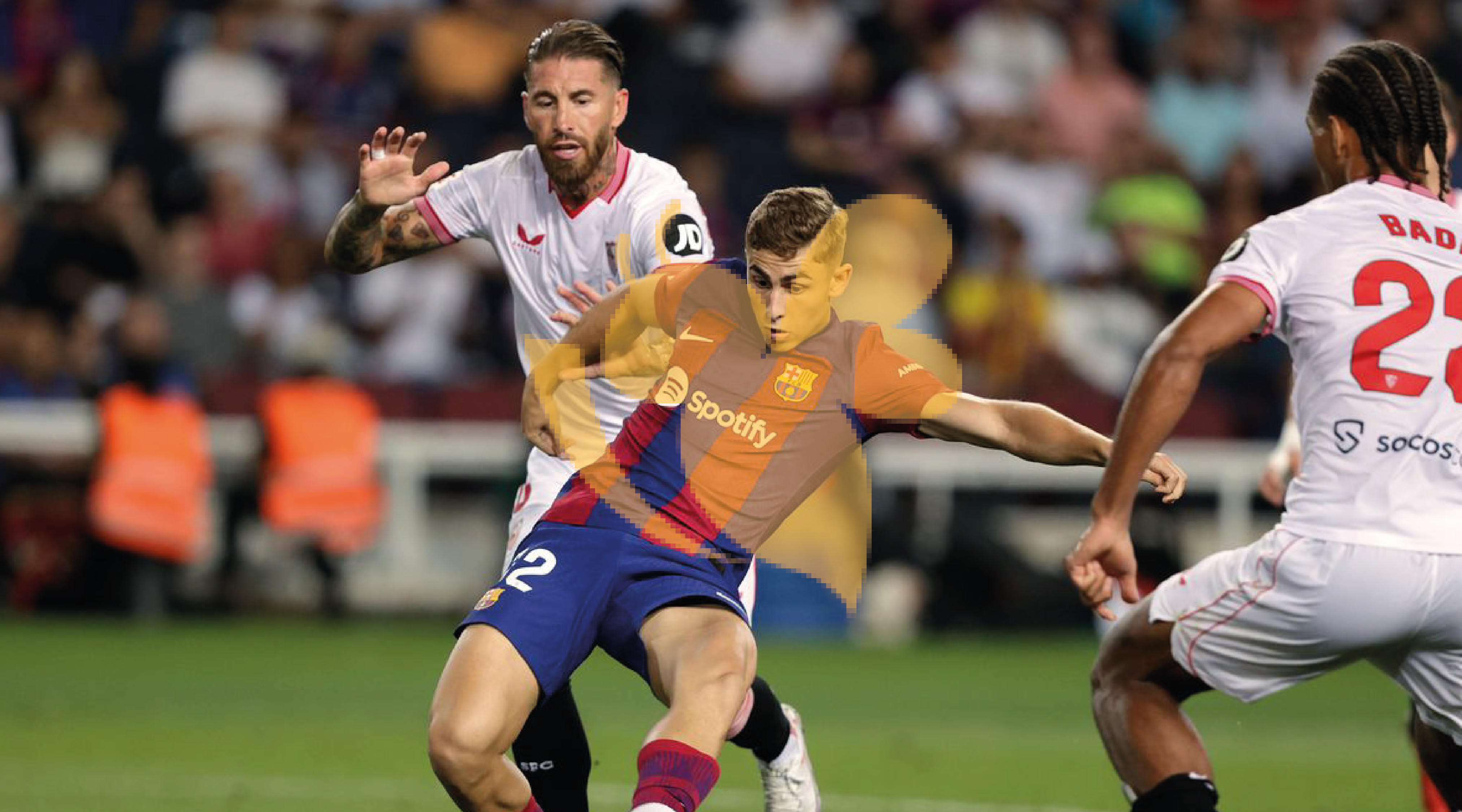 FC Barcelona vs. Sevilla ,Ramos scores own goal over selvia